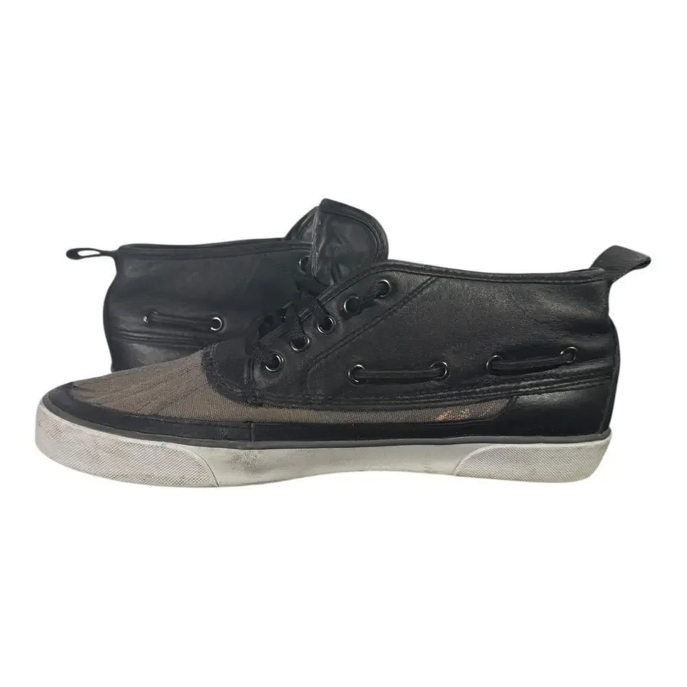 Polo Ralph Lauren Mens Parkstone Mid Sneakers Black/Brown Size 11.5D Lace Up